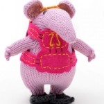 Hand knitted Clangers in Organic Cotton