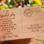 PRODUCT OF THE WEEK: Personalised Wooden Engraved Postcard