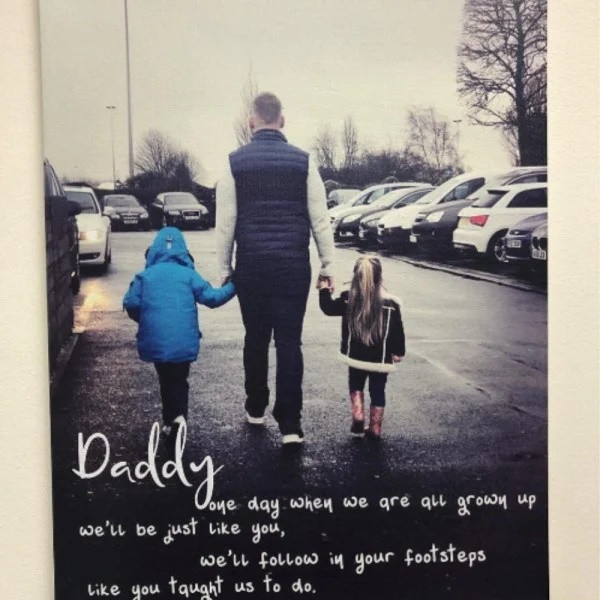 Personalise photo canvas