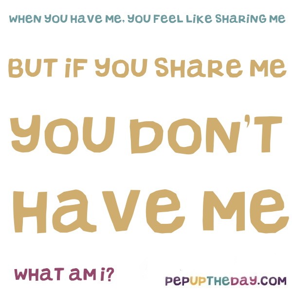 sharing riddle pepuptheday