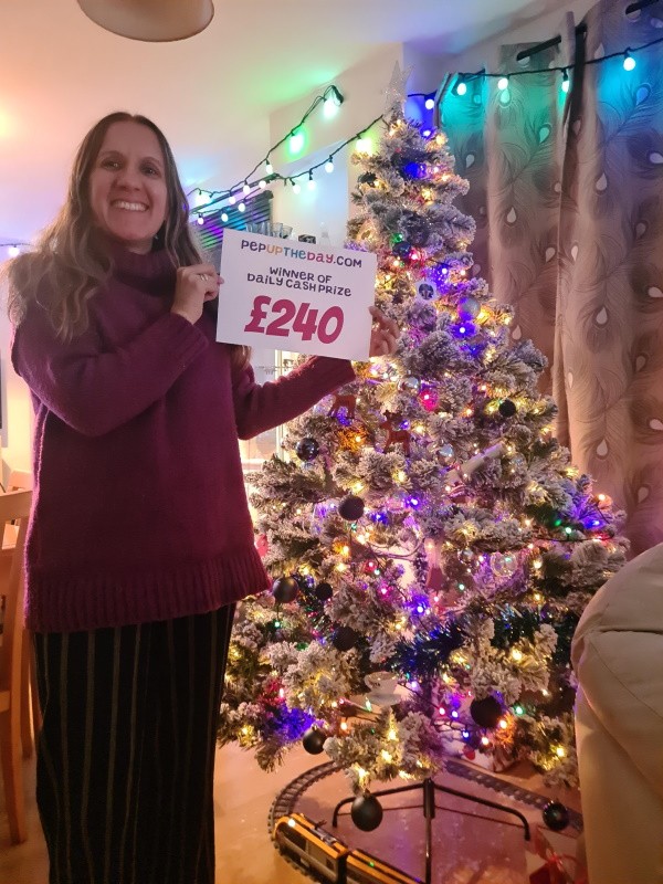 CASH PRIZE WINNER: Jessica won £240 cash on 12th December 2021