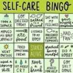 Self-care Bingo. Some tips on how to look after yourself...