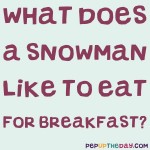 Riddle: What does a snowman like to eat for breakfast?