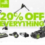20% OFF EVERYTHING SITEWIDE - including cordless Floorcare, Garden, Power Tools and Massage Bed