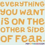 Quote of the Day - Everything You Want Is On The Other Side Of Fear. – Jack Canfield