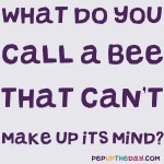 Joke: What do you call a bee that can't make up its mind?