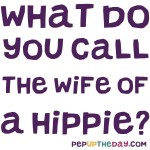 Joke: What do you call the wife of a hippie?