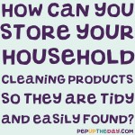 LIFE HACK - How can you store your household cleaning products so they are tidy and easily found?