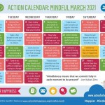 Action For Happiness Calendar - March 2021 - Mindful March