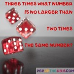 Riddle: Three times what number...