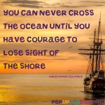 You can never cross the ocean ...