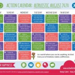 Action for Happiness Calendar: Altruistic August 2020