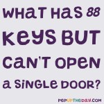 Riddle: What has 88 keys, but cannot open a single door?