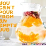 You can't pour from an empty jug... What does that phrase mean in terms of personal wellbeing?
